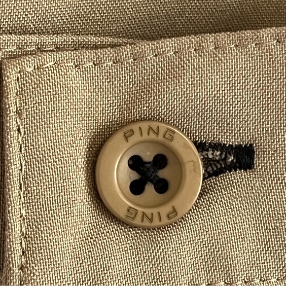 Ping SensorCool Flat Front Golf Shorts Tan Size 34 Waist - Picture 4 of 9